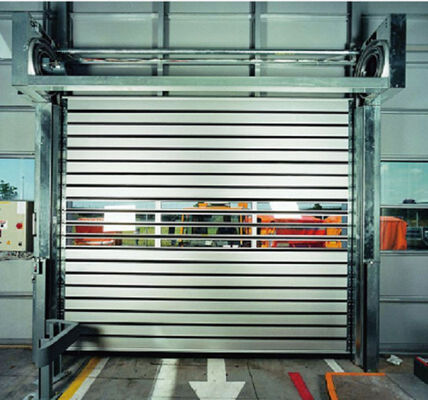 Aluminum Alloy Fire Proofing IP55 Protection Customizable Size High Speed Roller Shutter Security Door