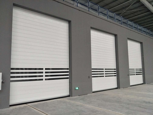 Porta di garage a rotazione ad alta velocità in lega di alluminio con classe di protezione IP55 personalizzata