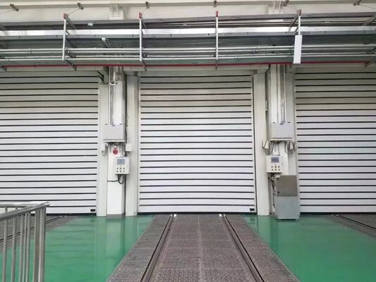 Aluminum Alloy Fire Proofing High Speed Roller Shutter Door with IP55 Protection and Customizable Size